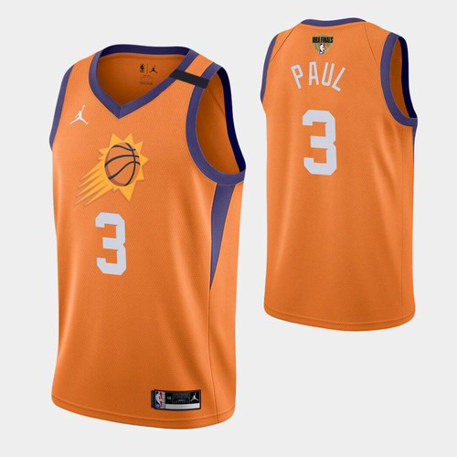 Orange Chris Paul #3 Suns Jersey - Moisture-Wicking NBA Fan Apparel
