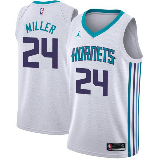 White BKN Nike Hornets #24 Nike Breathable Jersey NBA Fan Apparel