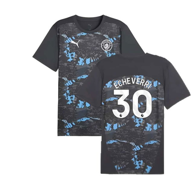 Man City Home Football Shirt 2024-20 - Echeverri 30 M S
