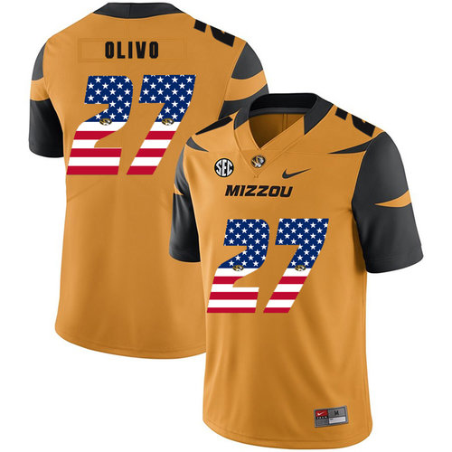 Men's None Gold 2024 college football Brock Olivo #27 stitched Jersey