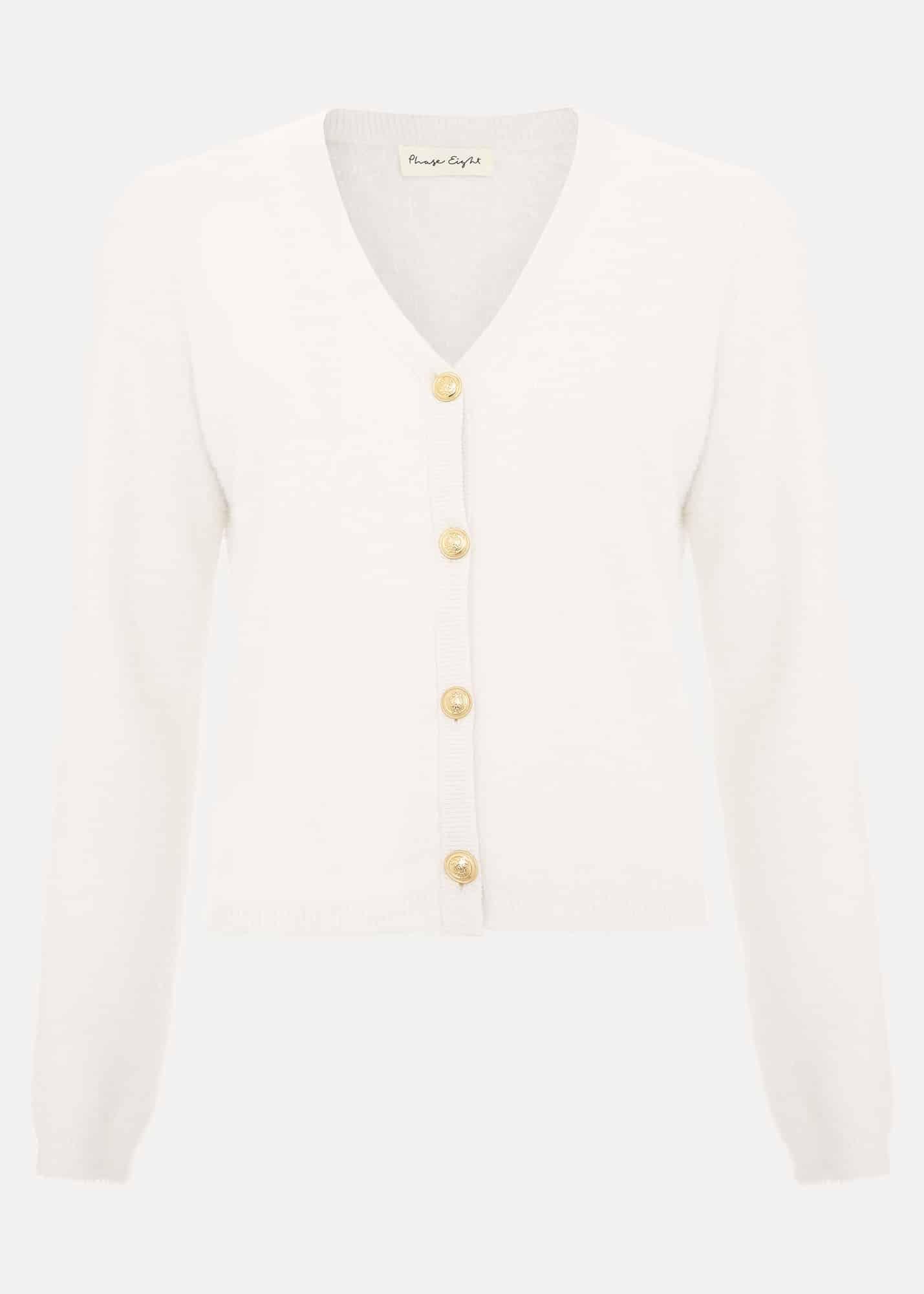 Mindy Fluffy Knit V Neck Cardigan