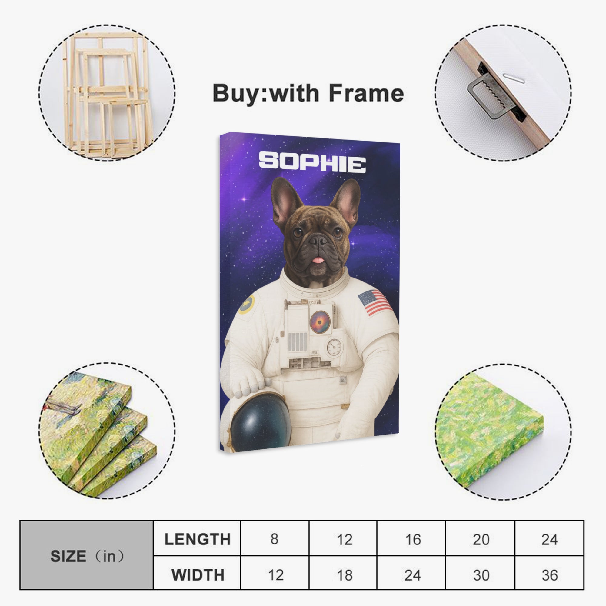 Personalized Vertical Canvas Painting Pet Owner Apparel | Stylish Look