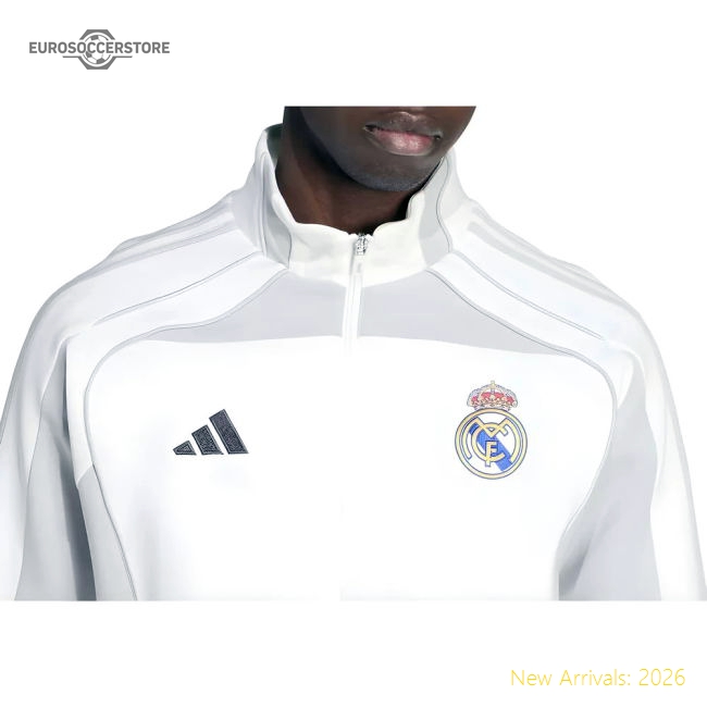 Premium 2025-2026 Real Madrid Track Top Urban Purist (white)