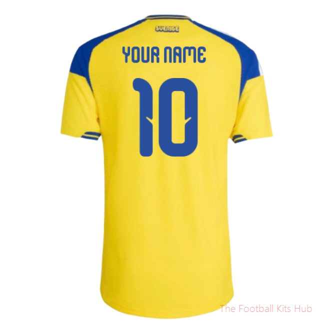 2026-2027 Sweden Authentic Home Shirt (Your Name)