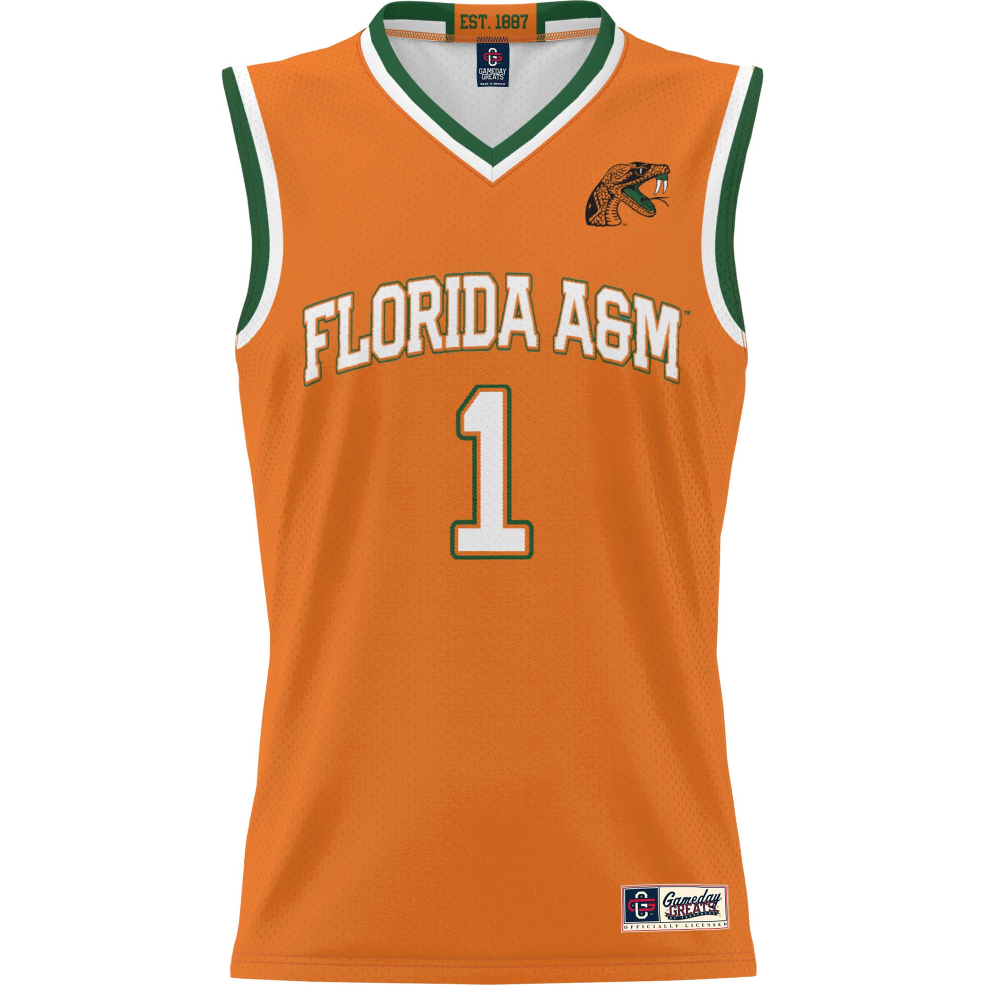 [DDG] Florida A&M Rattlers GameDay Greats Youth Lightweight Basketball Jersey - Orange