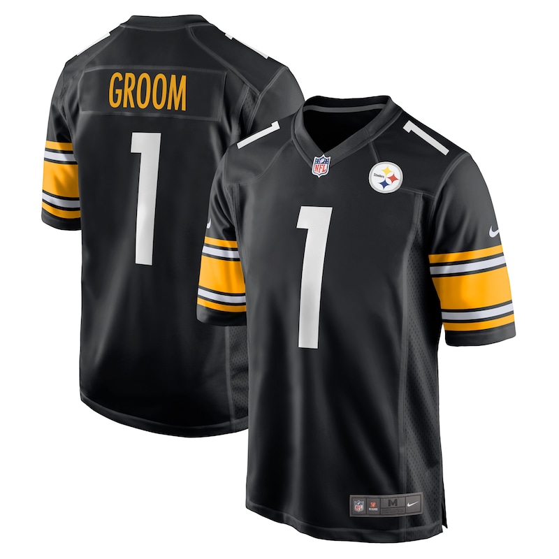 None Number 1 Groom PIT Steelers Iconic Authentic Jersey for NFL Fans