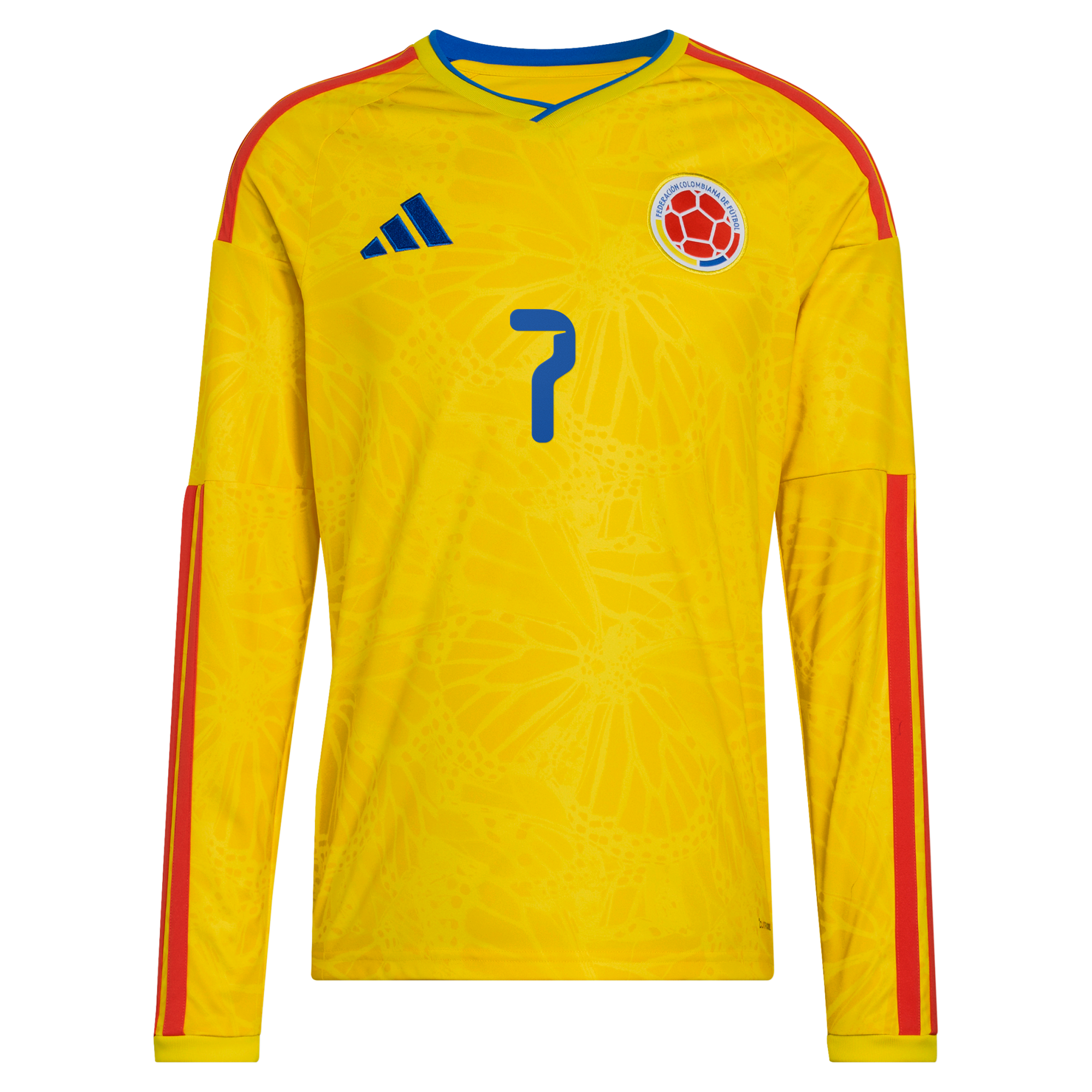 [JED] Luis Diaz Colombia National Team 2026 Home Replica Long Sleeve Jersey - Yellow