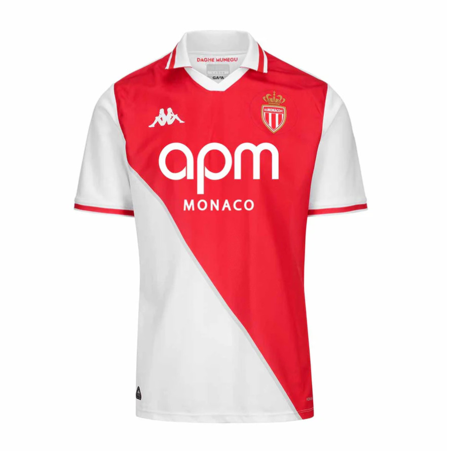 Licensed Licensed Breathable AS Monaco 2425 Home Football Shirt