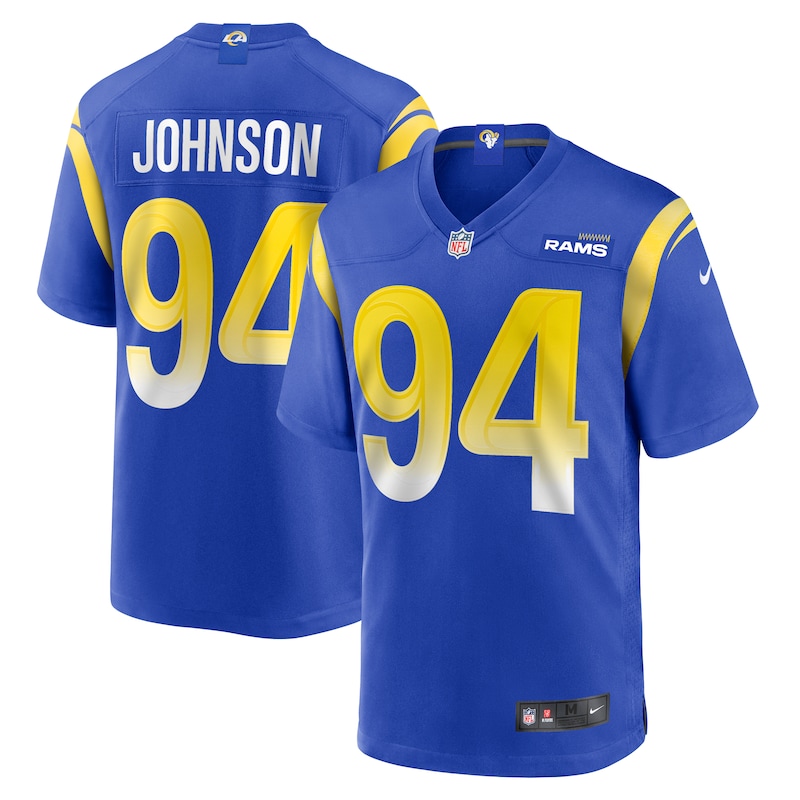 None Desjuan Johnson LA Rams Powerful Officially Licensed Jersey