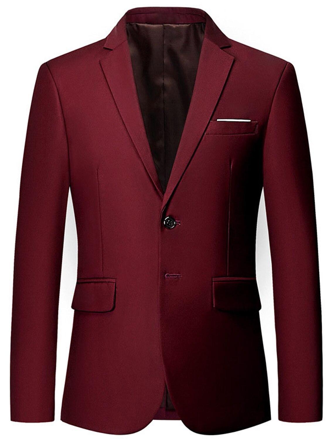 Men's Jacket Blazer Wedding Business Outdoor Pocket Spring Fall Plain