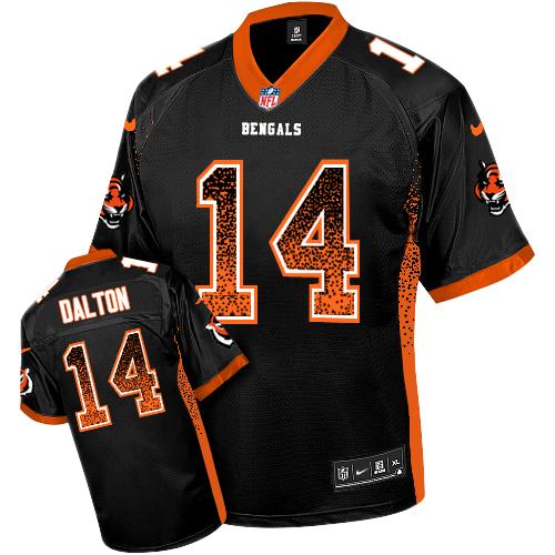 NFL CIN Bengals #14 Andy Dalton Elite Black Jersey - Fan Favorite