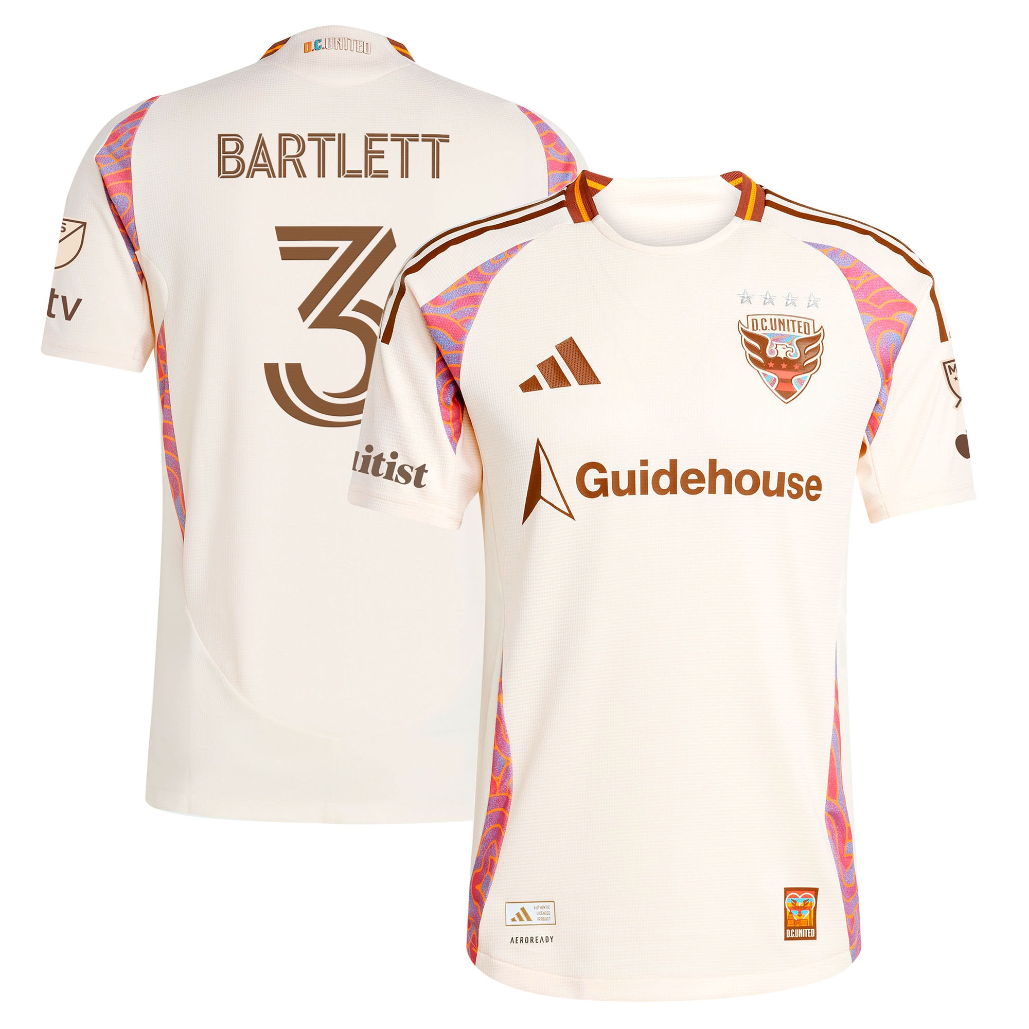 [SJH] Youth Lucas Bartlett D.C. United 2025 The Soul Kit On-Field Authentic Jersey - Natural