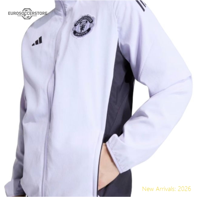 Performance 2025-2026 Man Utd Presentation Jacket Purple Tint