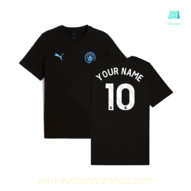 2025-2026 Man City FtblESS Tee (Black) (Your Name)