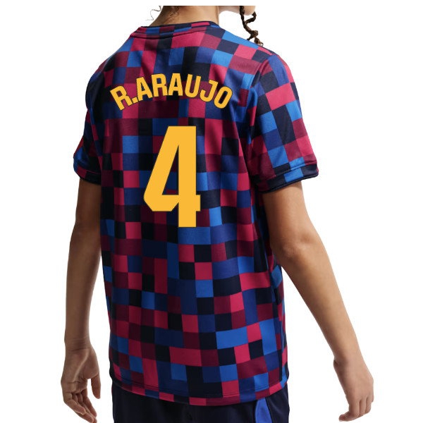 [DDJ] 2026-2027 Barcelona Pre Match Shirt (Kids) (R.Araujo 4)