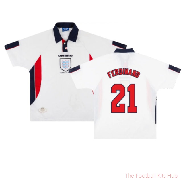 England 1997-99 Home (M) (Very Good) (FERDINAND 21)