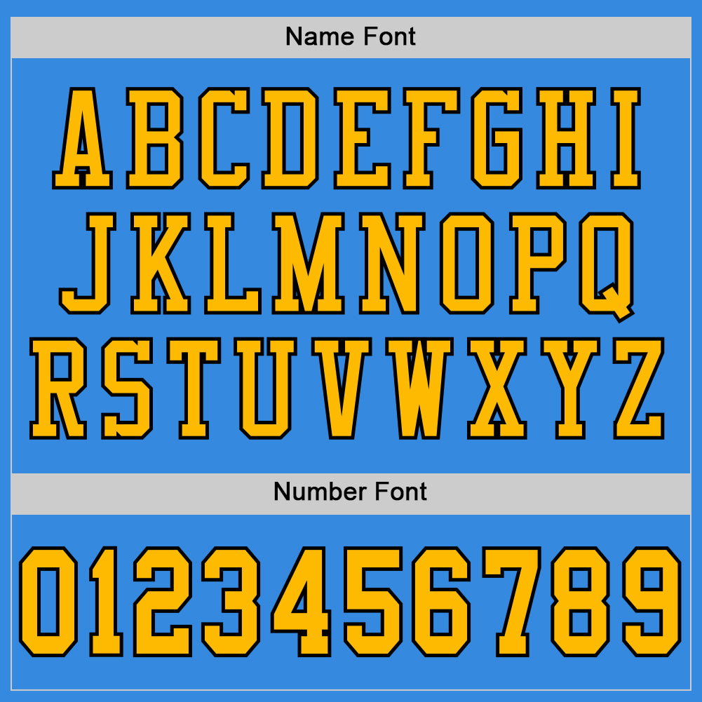 Custom Powder Blue Gold-Black Mesh Authentic Football Jersey