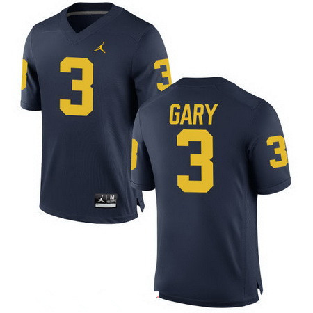 Men's UM Wolverines Blue 2024 performance Rashan Gary #3 home jersey