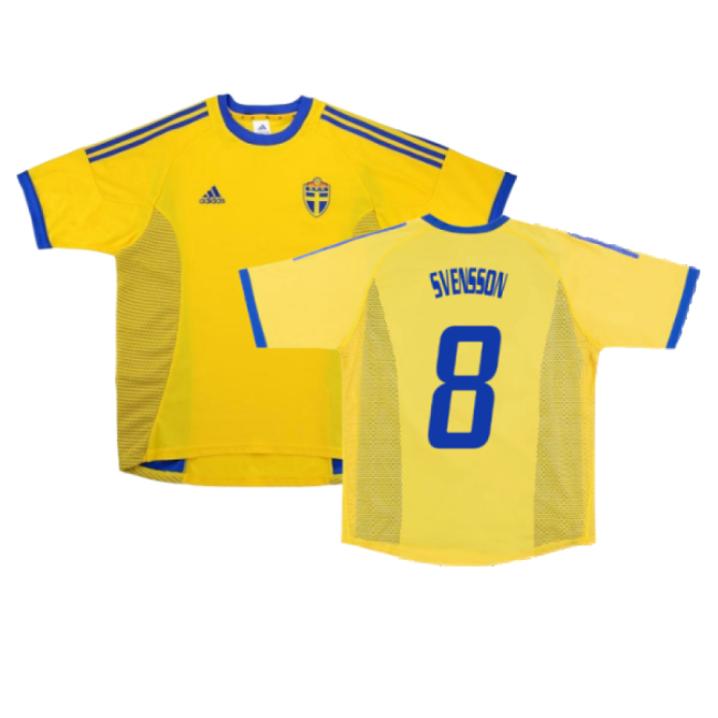 Sweden 2002-03 Home Shirt ((Very Good) S) (Svensson 8)