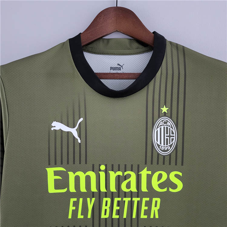 2223 AC Milan Third Dark Green Soccer Jersey Football Shirt -