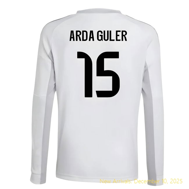 2025-2026 Real Madrid Long Sleeve RM Durable Home Shirt (Kids) (Arda
