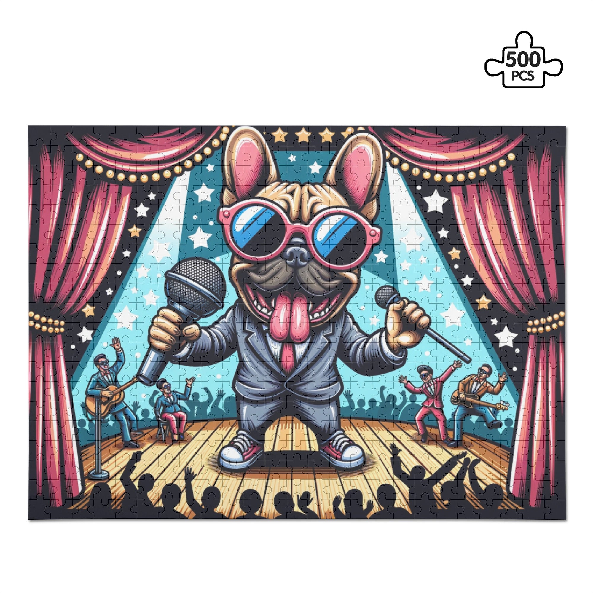 French Bulldog Loki 500 Piece Wooden Puzzle Frenchie Pet Item