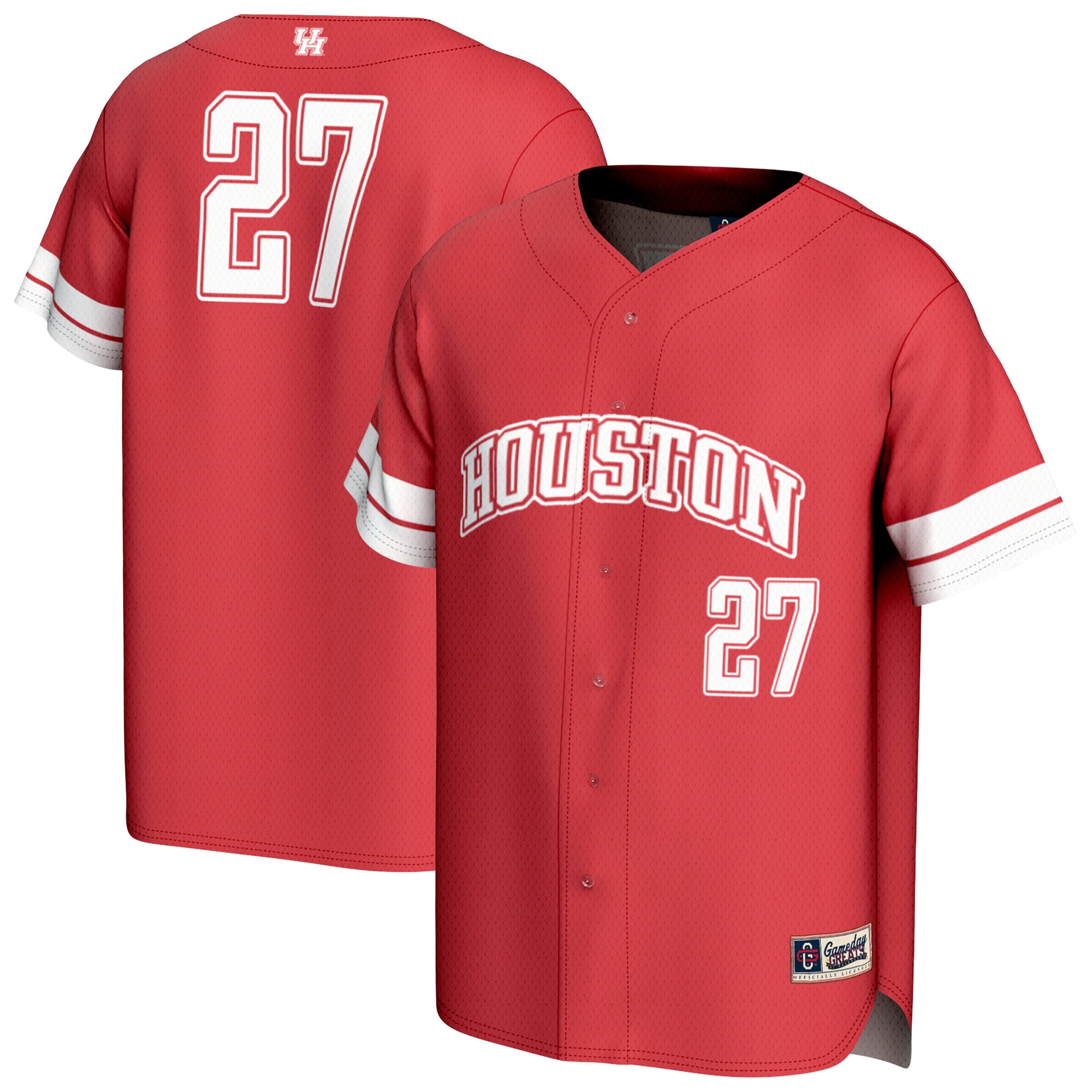 [DDG] Houston Cougars GameDay Greats Youth Lightweight Collegiate Baseball Fashion Jersey - Red