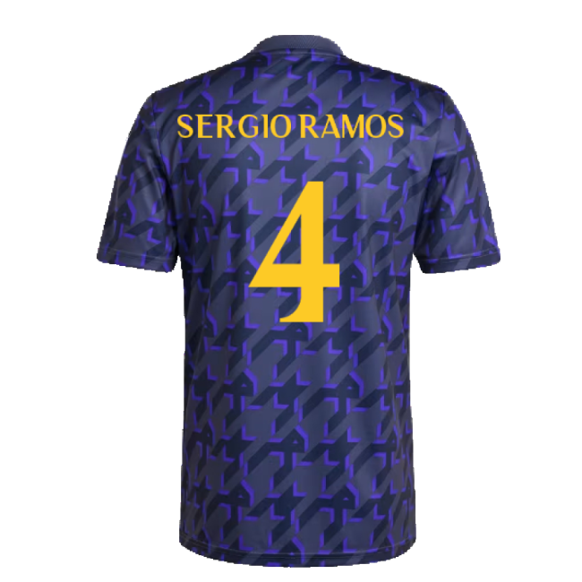 Match-Day 2023-2024 Real Madrid Pre-Match Shirt (Shadow Navy) (Sergio Ramos