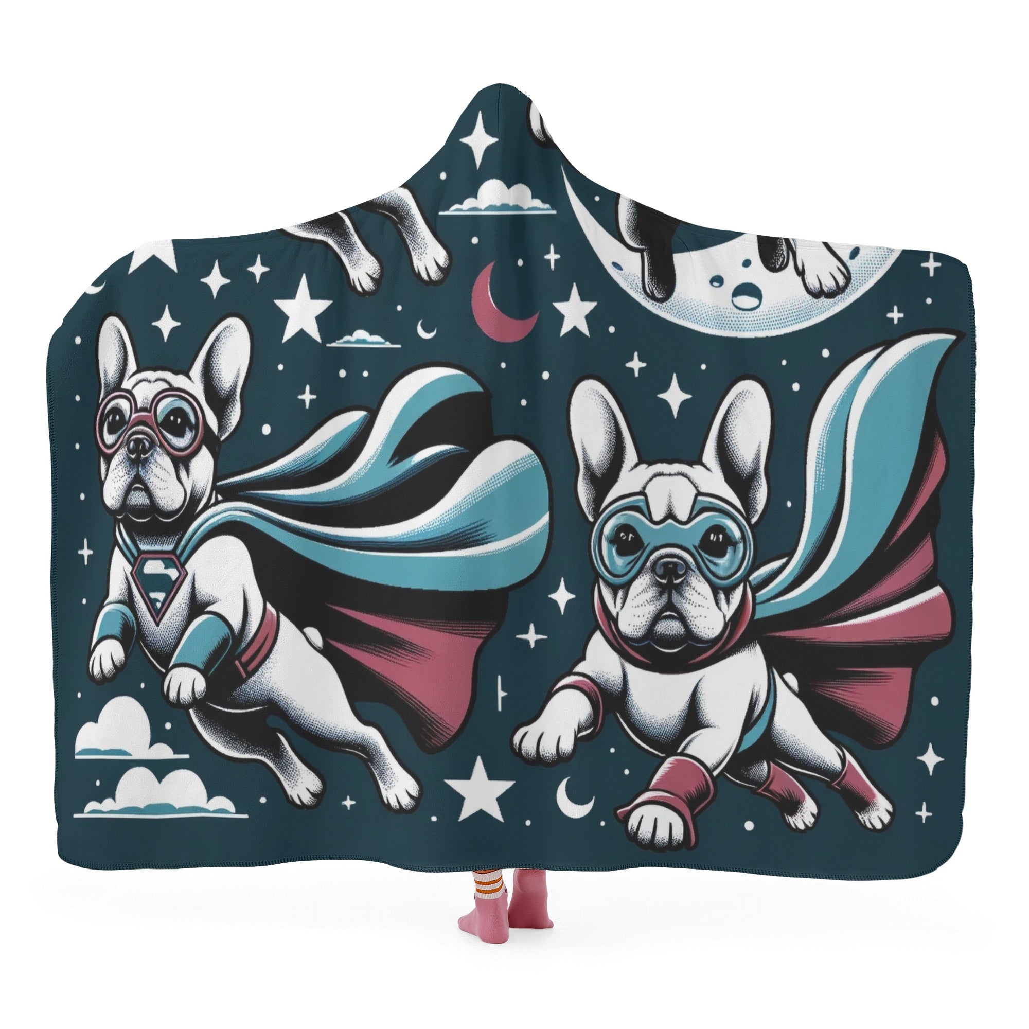 Harry - French Bulldog Themed Hooded Blanket For Frenchie Fans