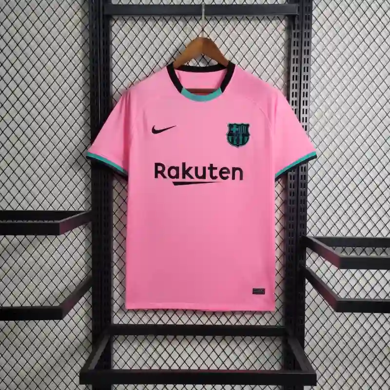 2020-2021 Barcelona Pink Soccer retro kit