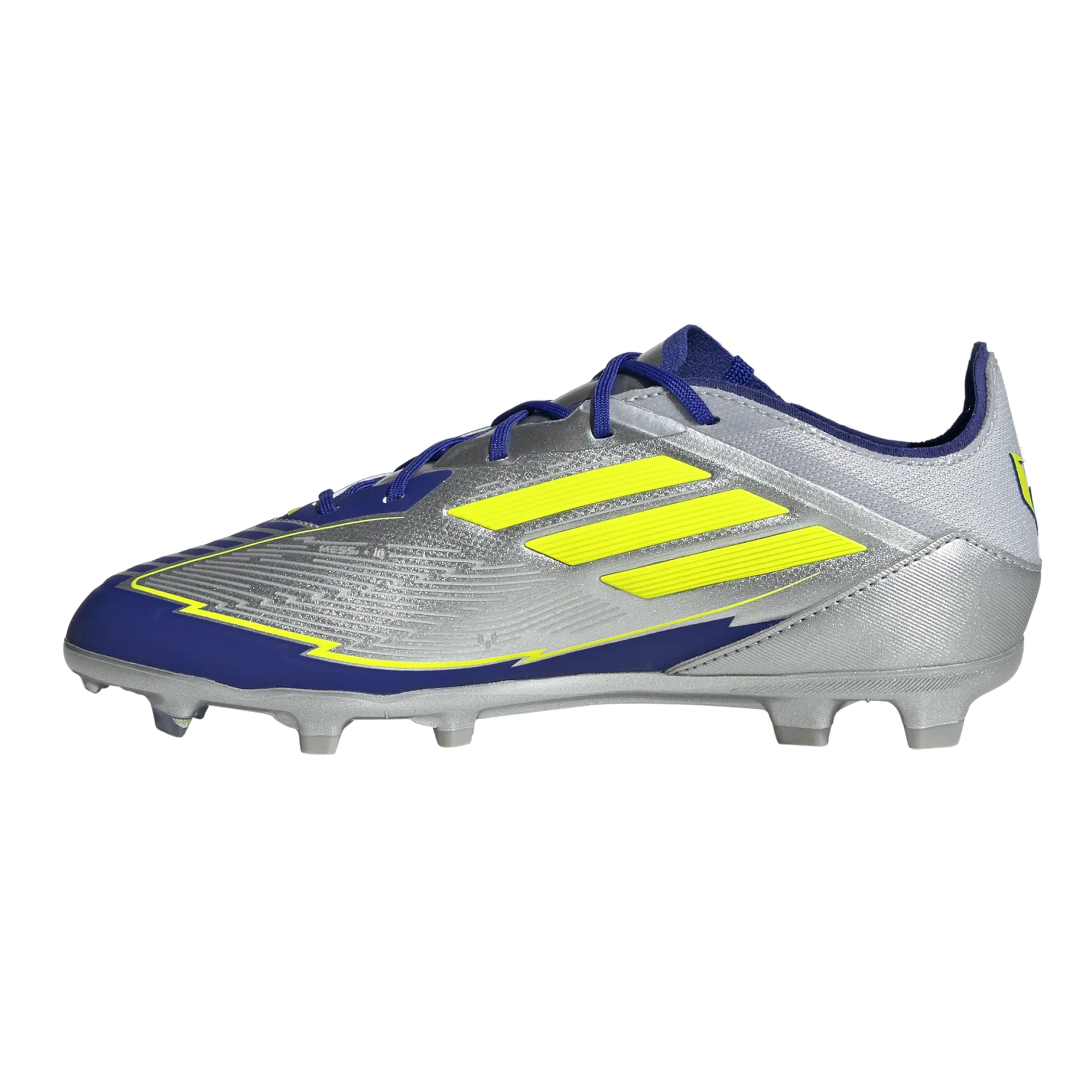 Buy Messi adidas Jr. F50 Elite FG Soccer Cleats Silver Metallic Lucid Blue