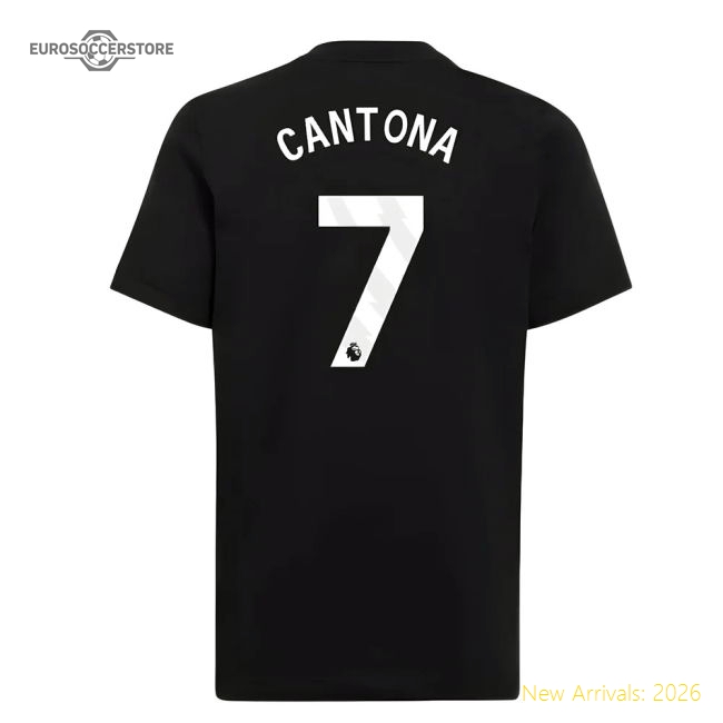 2025-2026 Man Utd Eu Training Tee (black) (cantona 7) - Affordable