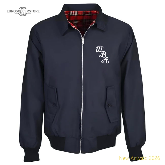 Premium West Bromwich Albion Navy Harrington Jacket - Premium Quality