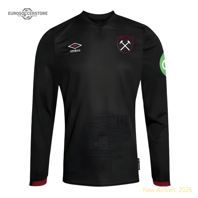 2024-2025 West Ham Long Sleeve Away Shirt (Kids)
