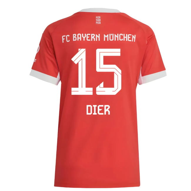 2025-2026 Bayern Home Shirt - Womens (Dier 15) UV Protection