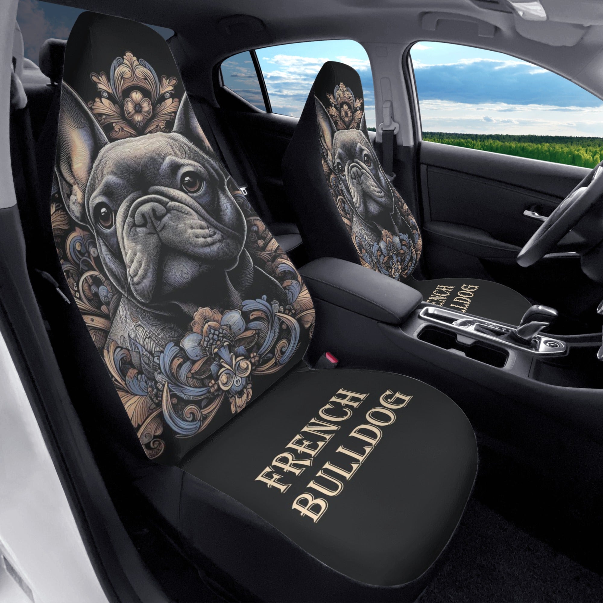 French Bulldog Bo Car Seat Covers (2 Pcs) Practical Pet Supply
