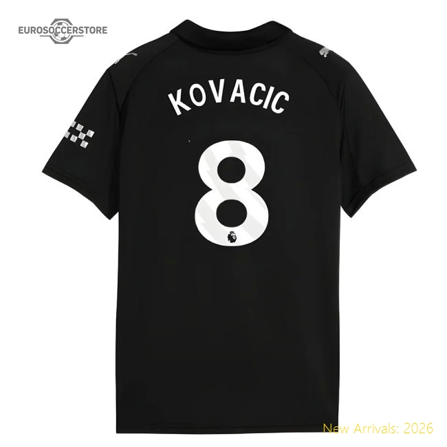 Authentic 2025-2026 Man City Away Shirt (kids) (kovacic 8) - Premium