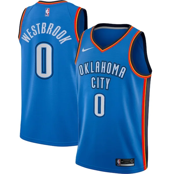 Russell Westbrook OKC Swingman Jersey - retro genuine - Blue