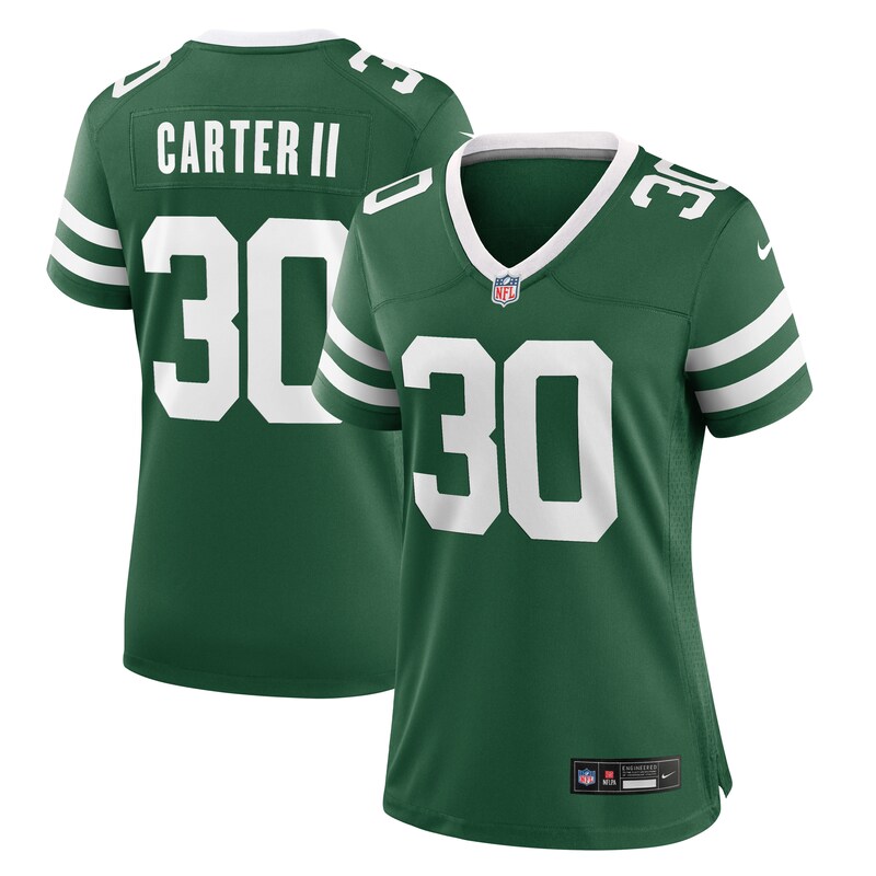 None Michael Carter II NY Jets Powerful Premium Jersey Football Appare