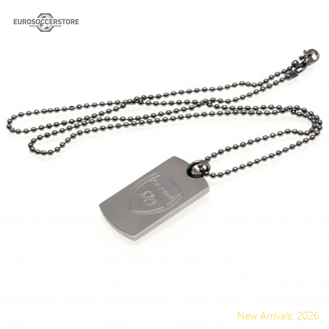 Authentic Arsenal Fc Engraved Dog Tag & Chain - Premium Quality
