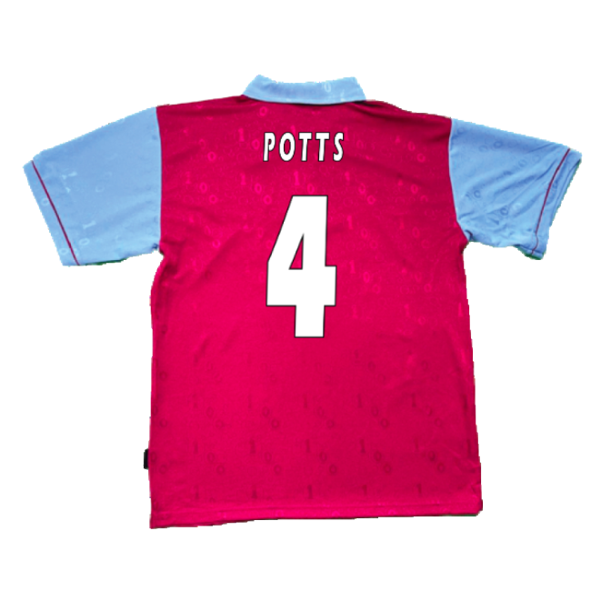 Reasonable Price Vintage Jersey 1995-1996 WHU Home Finest Potts 4#965