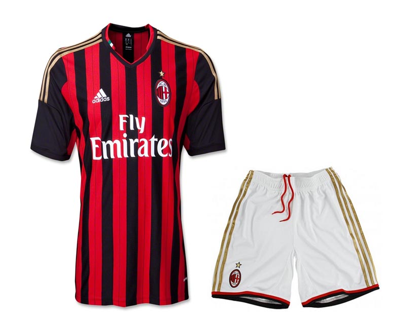 1314 AC Milan Home Soccer Jersey KitShirtShort - Official Replica 2880