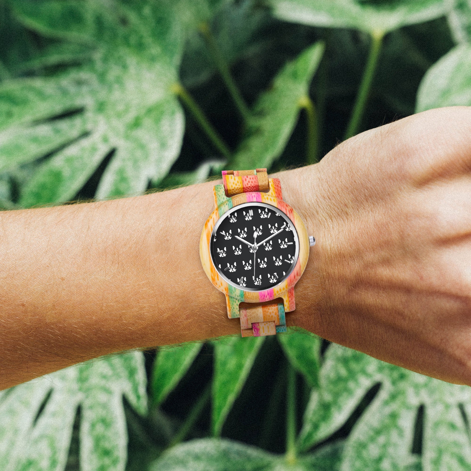 - Premium Stylish Wooden Watch For Frenchie Lovers For Frenchie Pups