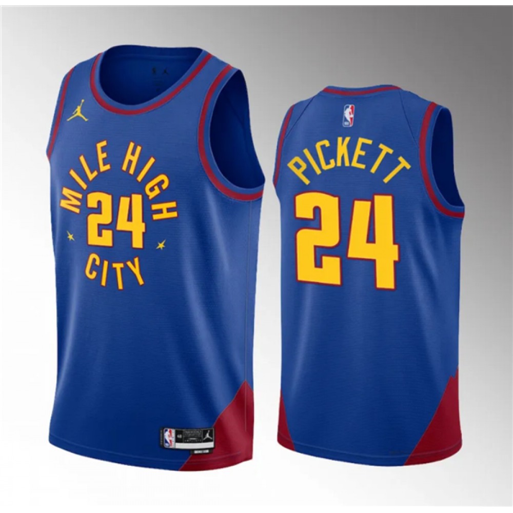 Durable 24 Denver Nuggets Jersey Blue - - Fan Favorite