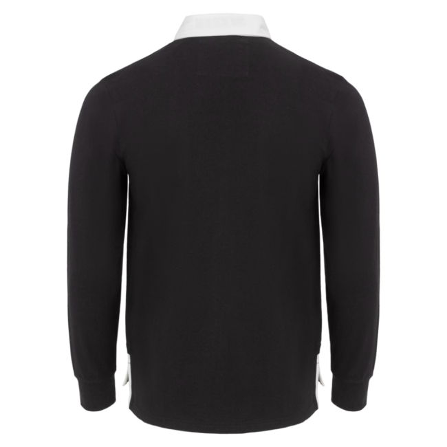 Top-Quality Kooga Vintage New Zealand Men\'s LS Rugby Shirt (Black)