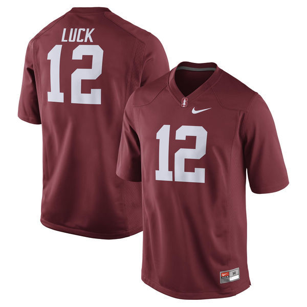 Men's None Red 2024 durabl Andrew Luck #12 high quality Jersey