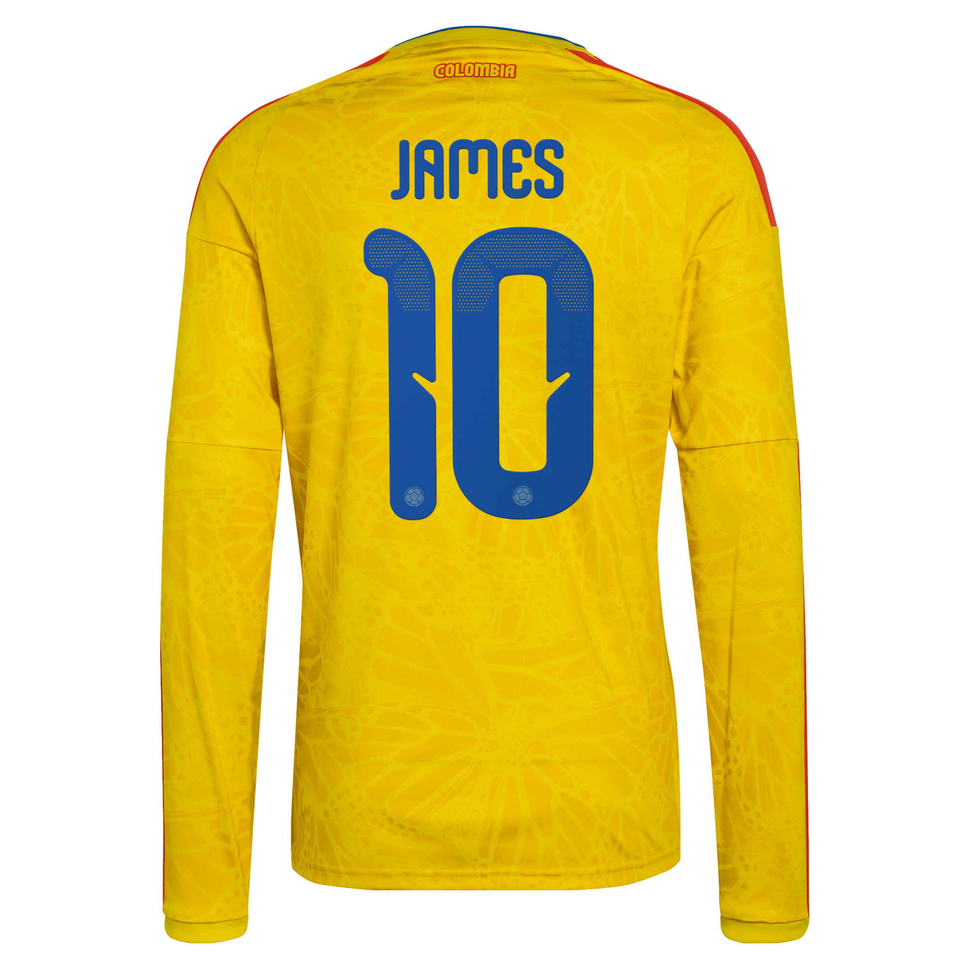[SJH] James Rodriguez Colombia National Team 2026 Home Replica Long Sleeve Jersey - Yellow