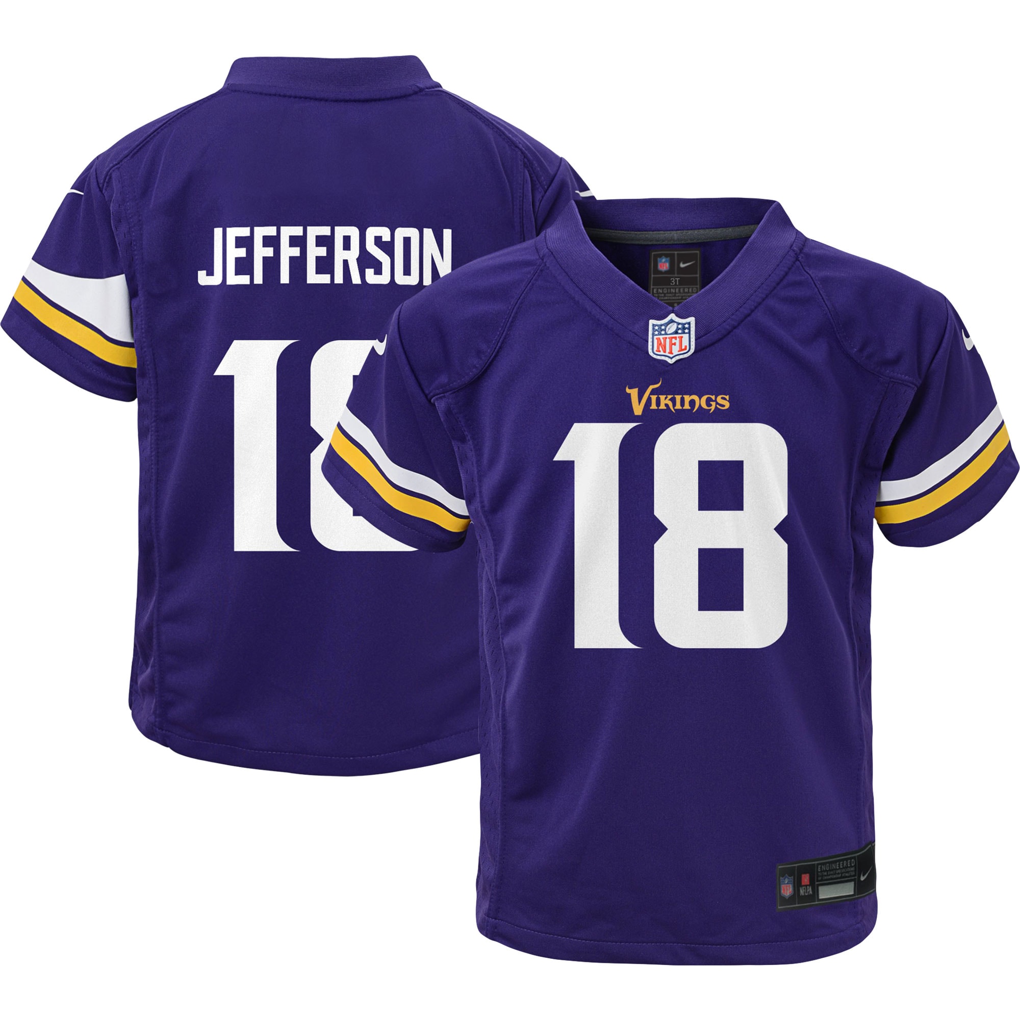 [ESK] Justin Jefferson #18 Minnesota Vikings Toddler Game Jersey - Purple