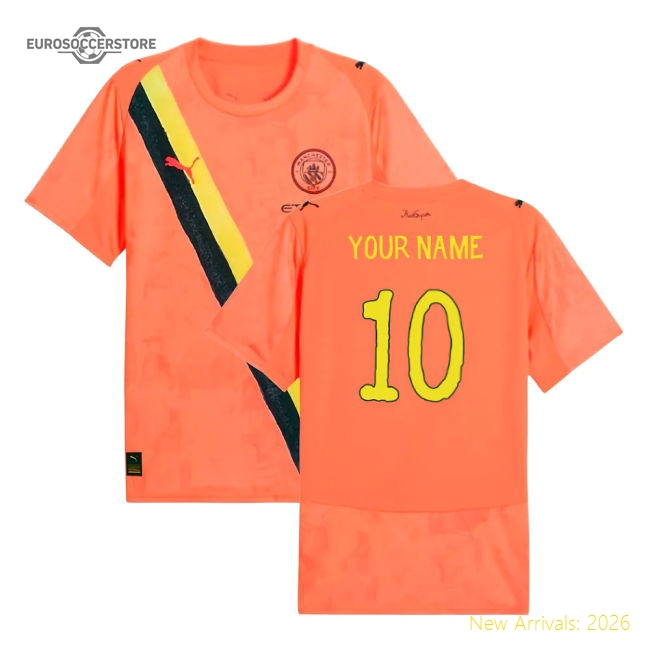 Official 2025-2026 Kidsuper X Manchester City Cwc Shirt (neon Sun