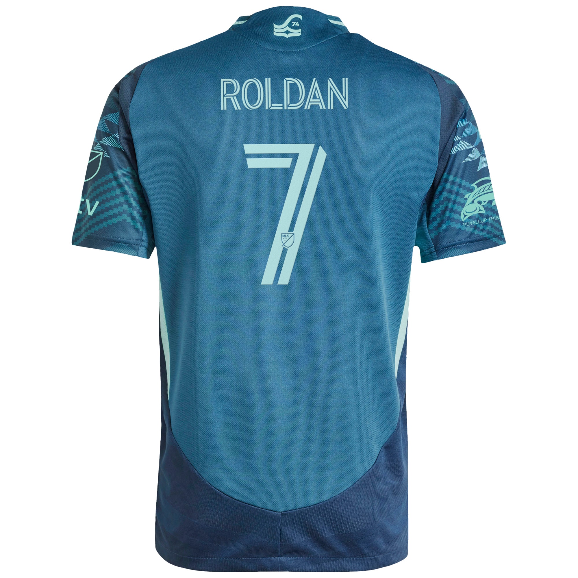 [SJH] Cristian Roldan Seattle Sounders FC 2025 The Salish Sea Kit On-Field Authentic Jersey - Blue
